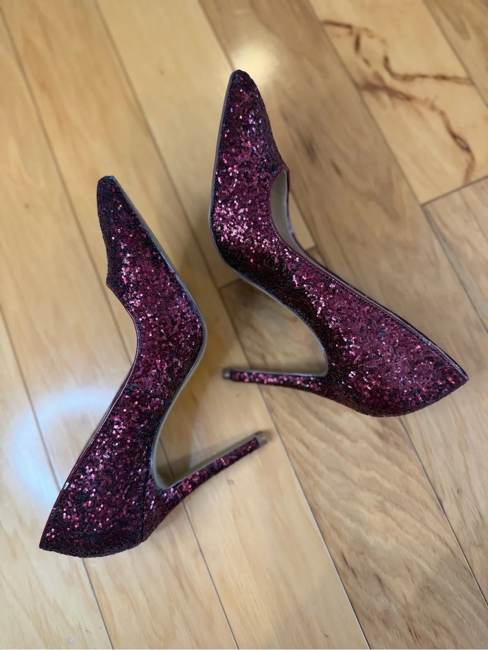 Charles by Charles David Pact Pink Glitter Stiletto Heels Pumps Size 6M